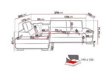 Reginia 3-sits Hörnbäddsoffa - Products - Möbler - Soffa - Bäddsoffa - Hörnbäddsoffa