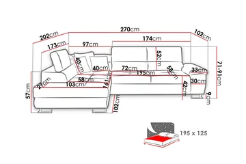 Reginia 3-sits Hörnbäddsoffa - Products - Möbler - Soffa - Bäddsoffa - Hörnbäddsoffa