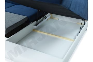 Reginia Bäddsoffa Vänster - Grå/Svart - Products - Möbler - Soffa - Bäddsoffa - Bäddsoffa längsbäddad