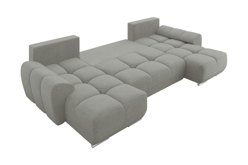 Simerly Bäddsoffa Dubbeldivan 4-sits - Ljusgrå - Products - Möbler - Soffa - Bäddsoffa - U bäddsoffa