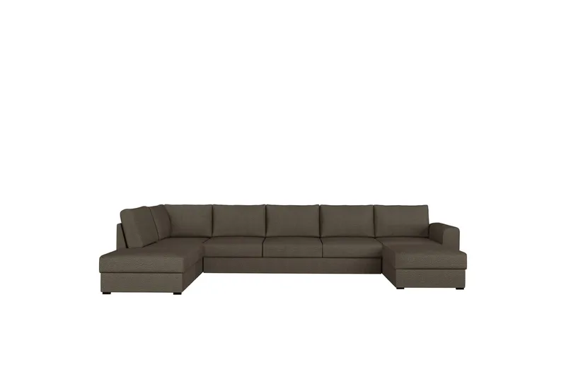 Taberk Bäddsoffa med Divan och Schäslong 5-sits - Brun - Products - Möbler - Soffa - Bäddsoffa - Bäddsoffa divan