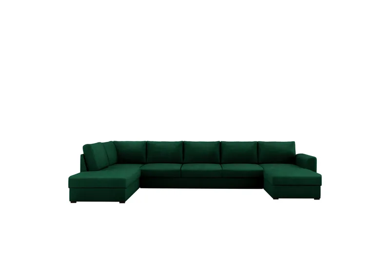 Taberk Bäddsoffa med Divan och Schäslong 5-sits - Grön - Products - Möbler - Soffa - Bäddsoffa - Bäddsoffa divan