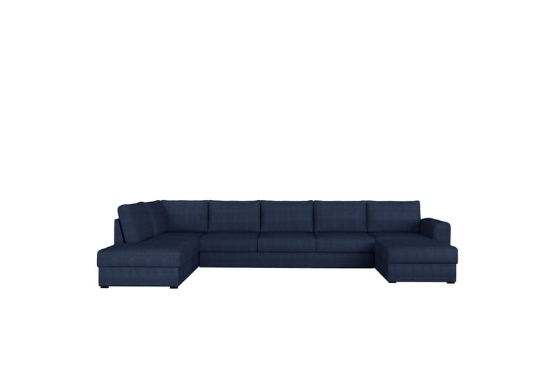 Taberk Bäddsoffa med Divan och Schäslong 5-sits i Chenille - Blå - Products - Möbler - Soffa - Bäddsoffa - Bäddsoffa divan
