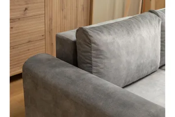 Tacon Bäddsoffa m. Divan 3-sits - Vit/Svart - Products - Möbler - Soffa - Bäddsoffa - Bäddsoffa divan