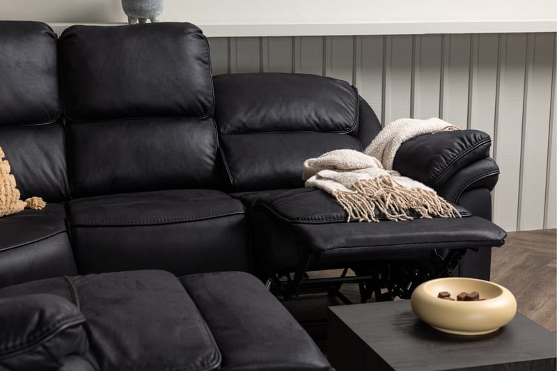 Saranda Reclinersoffa - Svart - Products - Möbler - Soffa - Biosoffa & reclinersoffa - 4 sits biosoffa & reclinersoffa