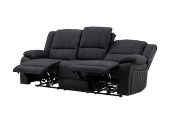 Reclinersoffa med hörn Comfort Living Singapore Reclinersoffa 3 sits Konstläder Black - Products - Möbler - Soffa - Biosoffa & reclinersoffa - 3 sits biosoffa & reclinersoffa