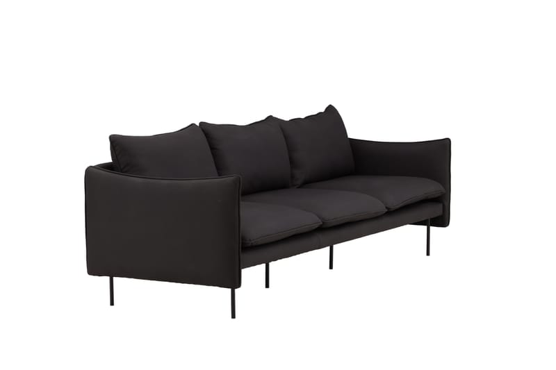 Brunskär Soffa 3-sits Svart - Vind - Products - Möbler - Soffa - 3 sits soffa