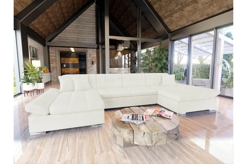 Dewitt Soffa Dubbeldivan 4-sits - Vit - Products - Möbler - Soffa - U-soffa