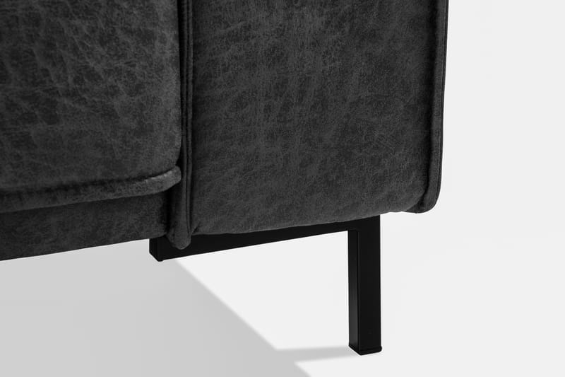 Akron 2,5-sits Soffa med Schäslong Vänster Bondedläder - Mörkgrå - Products - Möbler - Soffa - Divansoffa & schäslongsoffa - 2 sits soffa med divan