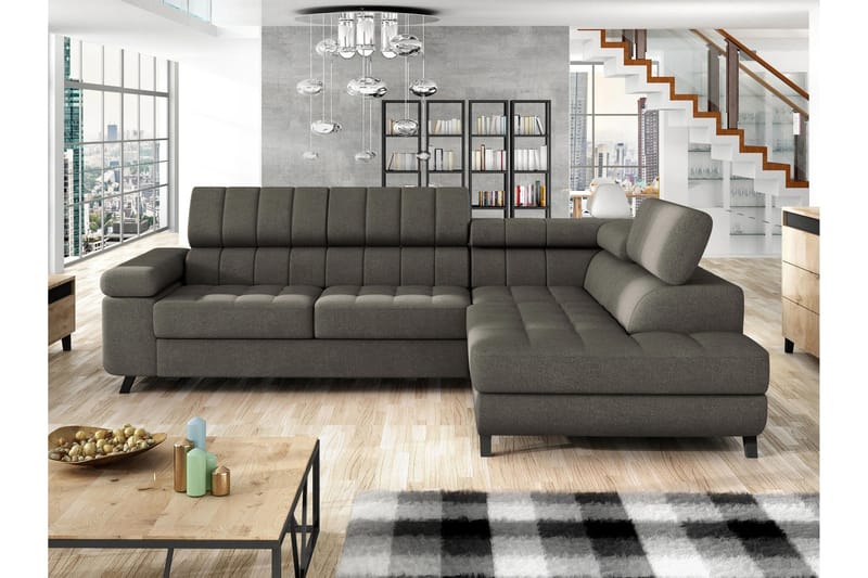 Amshyttan Soffa med Schäslong 3-sits - Brun - Products - Möbler - Soffa - Divansoffa & schäslongsoffa - 3 sits soffa med divan