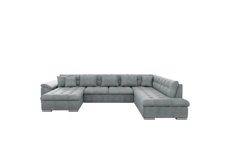 Dynir Soffa med Divan och Schäslong 4-sits, Grå