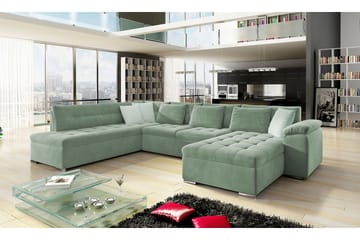 Dynir Soffa med Divan och Schäslong 4-sits - Ljusgrön - Products - Möbler - Soffa - Divansoffa & schäslongsoffa - 4 sits soffa med divan