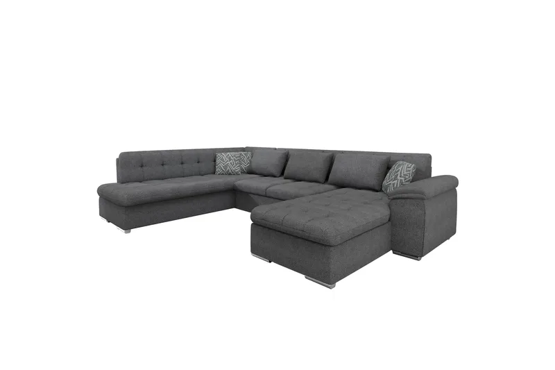 Dynir Soffa med Divan och Schäslong 4-sits - Mörkgrå/Ljusgrå - Products - Möbler - Soffa - Divansoffa & schäslongsoffa - 4 sits soffa med divan
