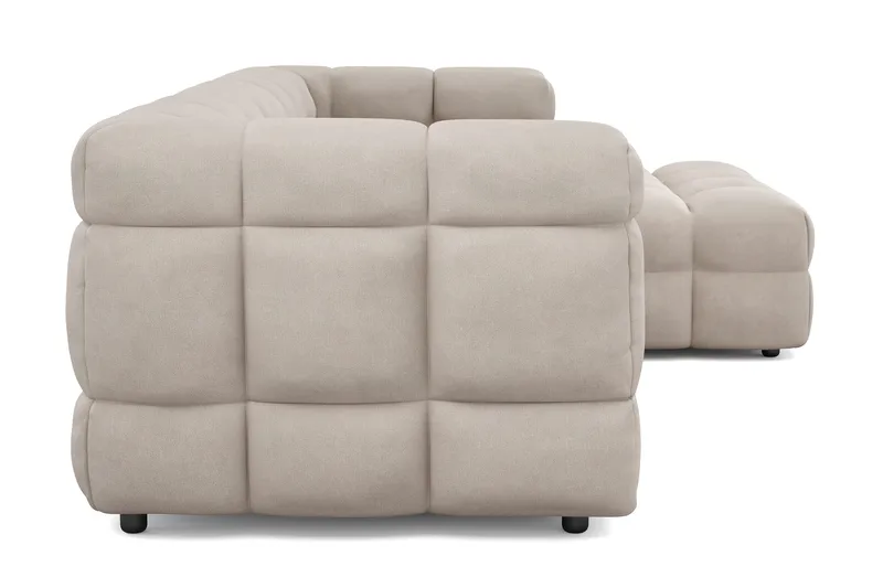 Elise 4-sits Bubblig Soffa med Divan Höger - Beige - Products - Möbler - Soffa - Divansoffa & schäslongsoffa - 4 sits soffa med divan