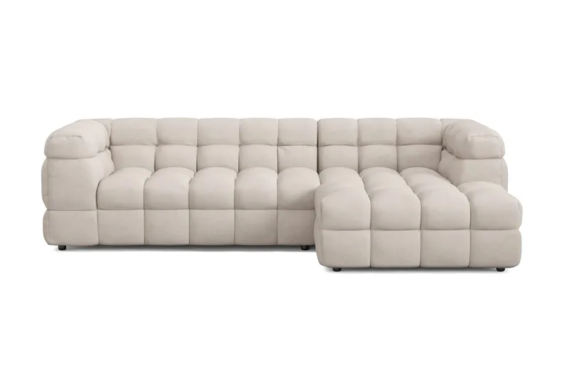 Elise 4-sits Bubblig Soffa med Divan Höger - Beige - Products - Möbler - Soffa - Divansoffa & schäslongsoffa - 4 sits soffa med divan