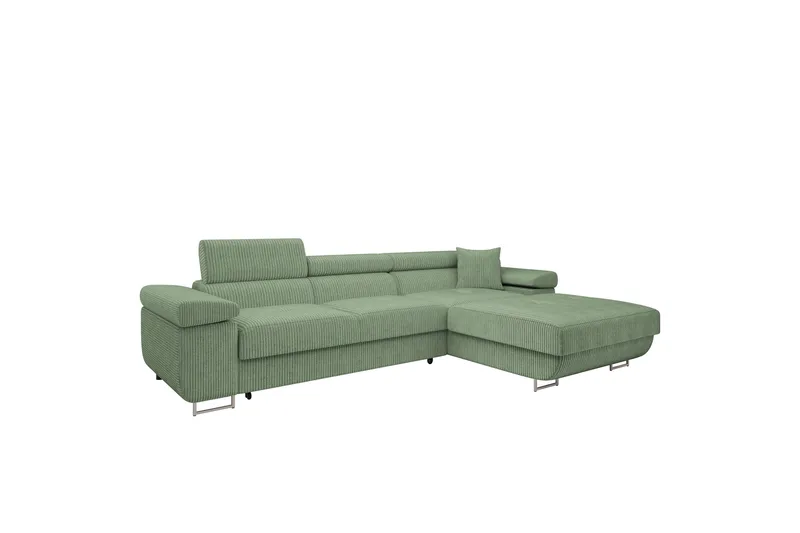 Gabina Soffa med Divan 3-sits - Grön - Products - Möbler - Soffa - Divansoffa & schäslongsoffa - 3 sits soffa med divan