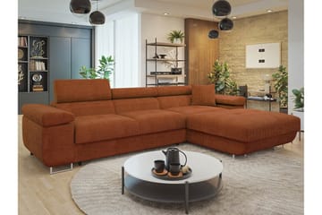Gabina Soffa med Divan 3-sits - Orange - Products - Möbler - Soffa - Divansoffa & schäslongsoffa - 3 sits soffa med divan