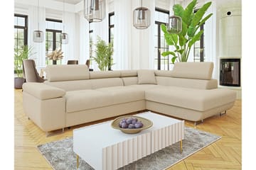 Gabina Soffa med Schäslong 3-sits - Beige - Products - Möbler - Soffa - Divansoffa & schäslongsoffa - 3 sits soffa med divan