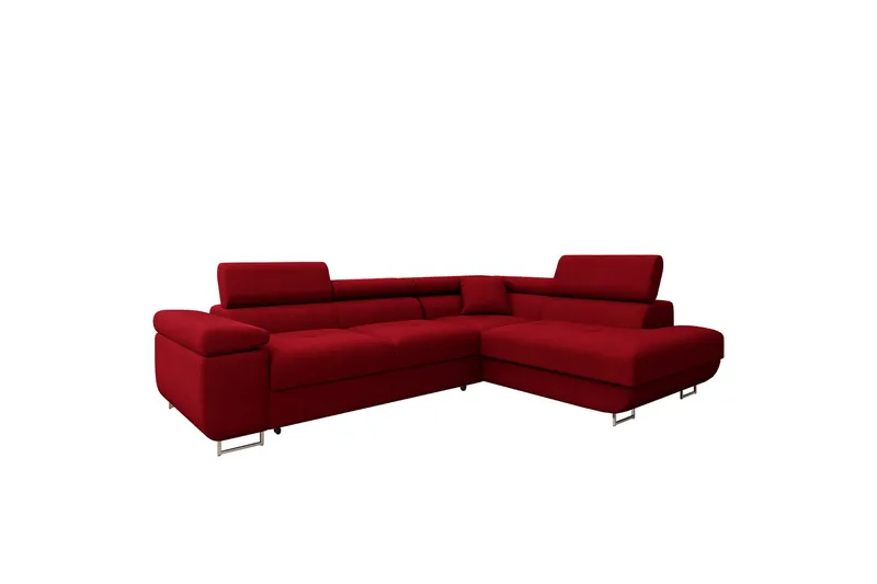 Gabina Soffa med Schäslong 3-sits - Röd - Products - Möbler - Soffa - Divansoffa & schäslongsoffa - 3 sits soffa med divan