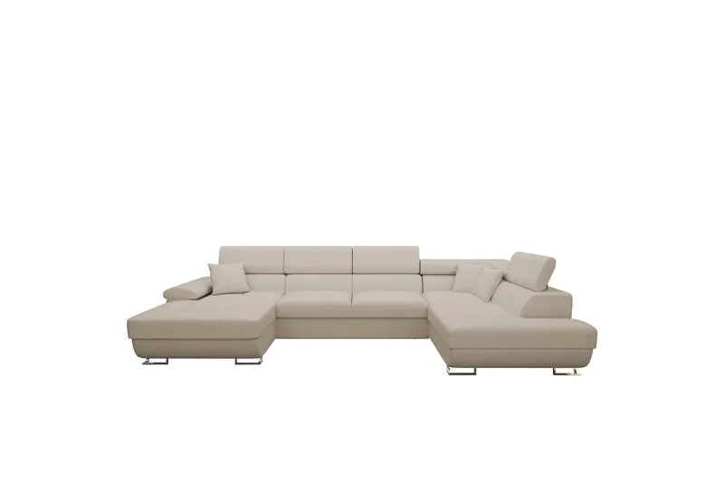 Reginia Soffa med Divan och Schäslong 4-sits - Beige - Products - Möbler - Soffa - Divansoffa & schäslongsoffa - 4 sits soffa med divan