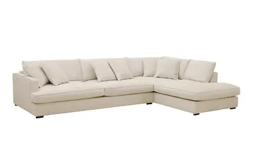 Rossita Lyx 4-sits Extra djup Soffa med Schäslong Höger - Beige Chenille - Products - Möbler - Soffa - Divansoffa & schäslongsoffa - 4 sits soffa med divan