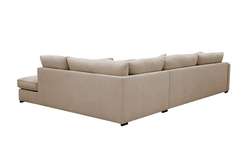 Rossita Lyx 4-sits Extra djup Soffa med Schäslong Höger - Beige Tyg - Products - Möbler - Soffa - Divansoffa & schäslongsoffa - 4 sits soffa med divan