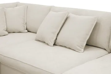 Rossita Lyx 4-sits Extra djup Soffa med Schäslong Vänster - Beige Tyg - Products - Möbler - Soffa - Divansoffa & schäslongsoffa - 4 sits soffa med divan