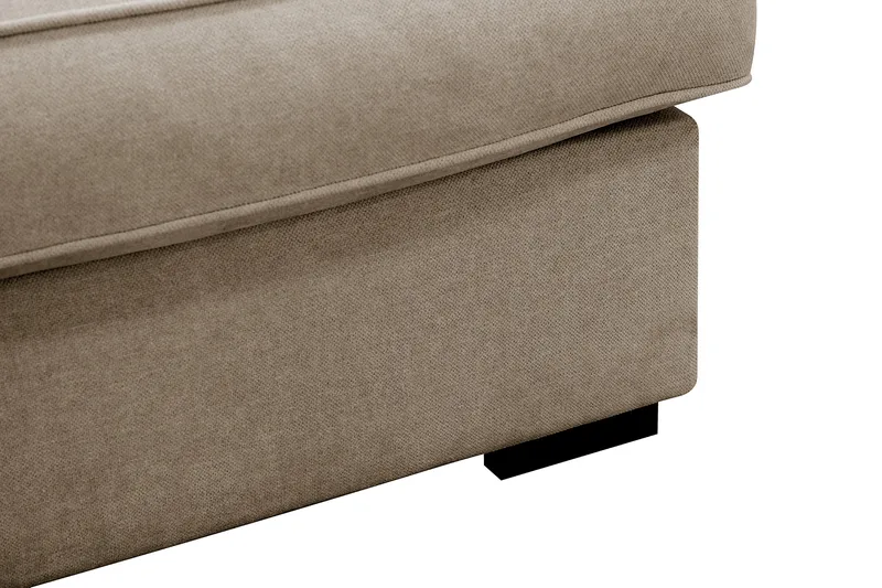 Rossita Lyx 4-sits Extra djup Soffa med Schäslong Vänster - Brun Tyg - Products - Möbler - Soffa - Divansoffa & schäslongsoffa - 4 sits soffa med divan