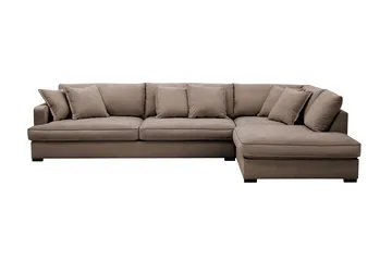 Rossita Lyx 4-sits Högervänd L-formad Extra Djup Schäslongsoffa i Tyg