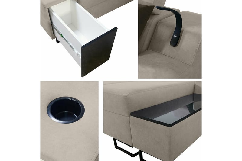 Galbally 5-sits Hörnsoffa Brown - Products - Möbler - Soffa - Sammetssoffa