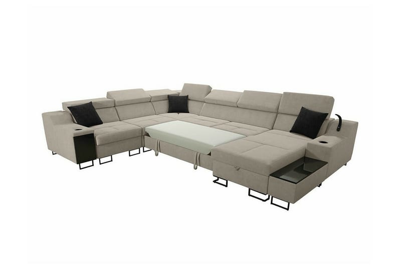 Galbally 5-sits Hörnsoffa Dark blue - Products - Möbler - Soffa - Sammetssoffa