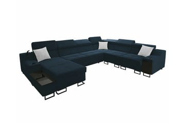 Galbally 5-sits Hörnsoffa Dark blue - Products - Möbler - Soffa - Sammetssoffa