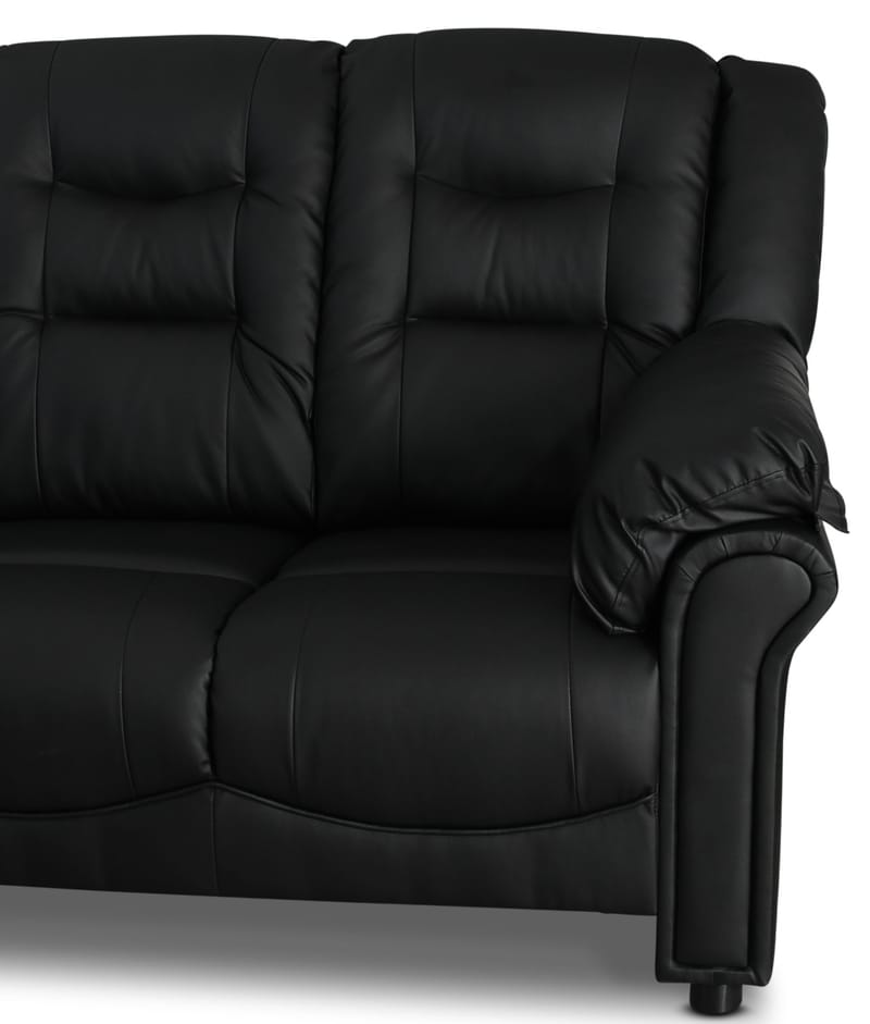 Hörnsoffa svart konstläder 5-sits - Peking - Svart - Products - Möbler - Soffa - Hörnsoffa