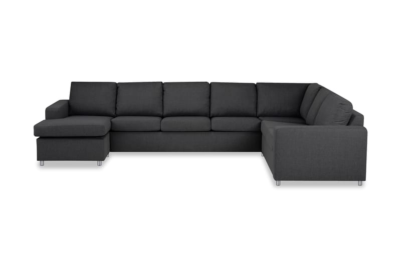 Crazy 6-sits Vänstervänd U-formad X-Large Hörnsoffa med divan i Tyg - Mörkgrå - Products - Möbler - Soffa - Hörnsoffa - Hörnsoffa med divan