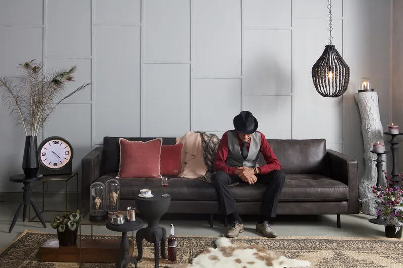 Lissbon 3-sits Soffa - Svart - Products - Möbler - Soffa - Skinnsoffa