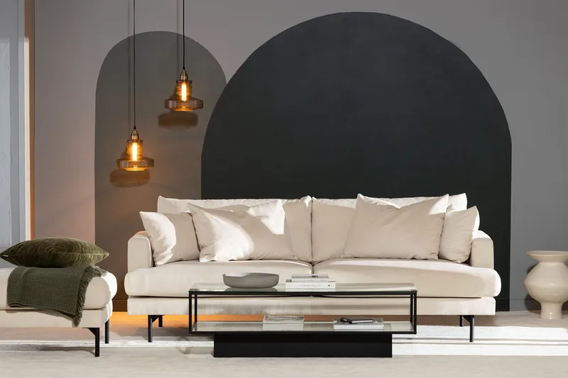 Menard Soffgrupp 4-sits + 4-sits Manchestersoffa - Beige - Products - Möbler - Soffa - Soffgrupp