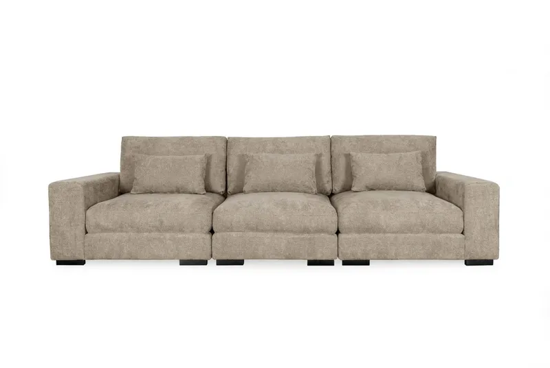 Dubai 3-sits soffa Extra Djup i Chenille, Brun