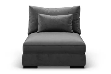 Dubai Mittmodul Sammet - Mörkgrå - Products - Möbler - Soffa - Modulsoffa - Mittmodul