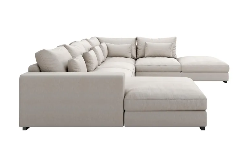 Dubai Stor U-modulsoffa med Divan Vänster 432 cm - Beige - Products - Möbler - Soffa - Modulsoffa - Komplett modulsoffa