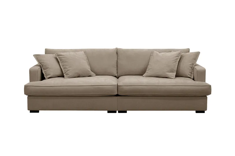 Rossita Lyx 3-sits Extra djup Soffa i Tyg - Brun - Products - Möbler - Soffa - 3 sits soffa