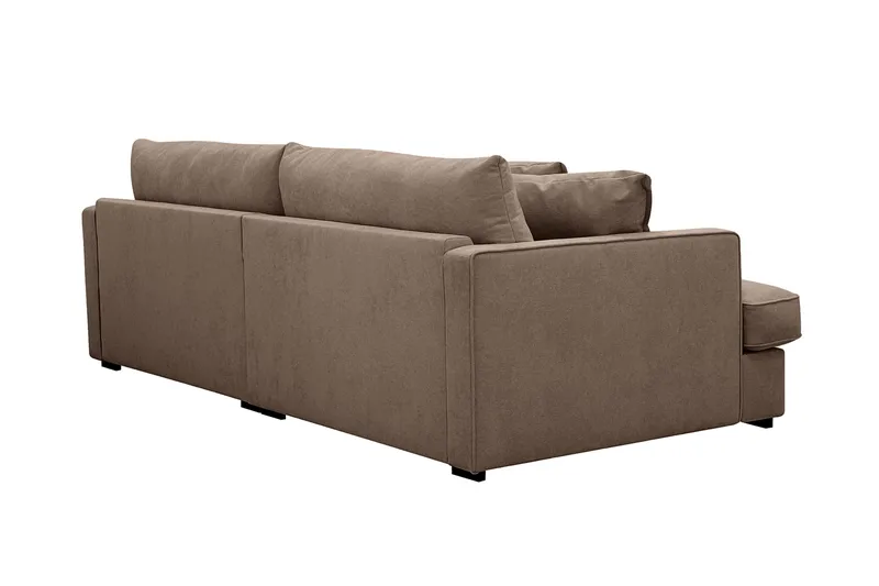 Rossita Lyx 3-sits Extra djup Soffa i Tyg - Mörkbrun - Products - Möbler - Soffa - 3 sits soffa