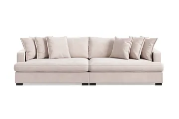 Rossita Lyx 4-sits Extra djup Sammetsoffa - Beige - Products - Möbler - Soffa - Sammetssoffa