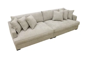 Rossita Lyx 4-sits Extra djup Soffa i Chenille - Grå / Beige - Products - Möbler - Soffa - 4 sits soffa