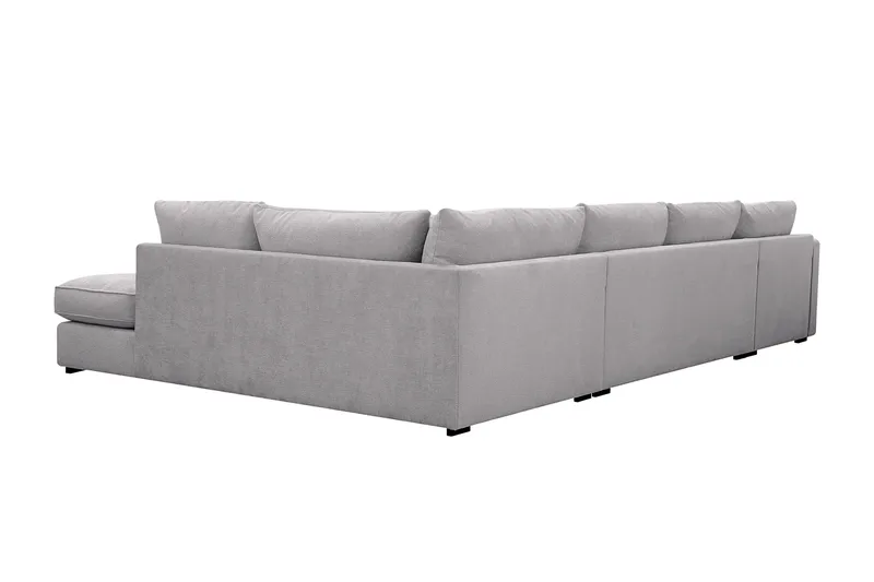 Rossita Lyx 5-sits Vänstervänd U-formad Extra djup Soffa med Divan och Schäslong i Chenille - Grå - Products - Möbler - Soffa - U-soffa