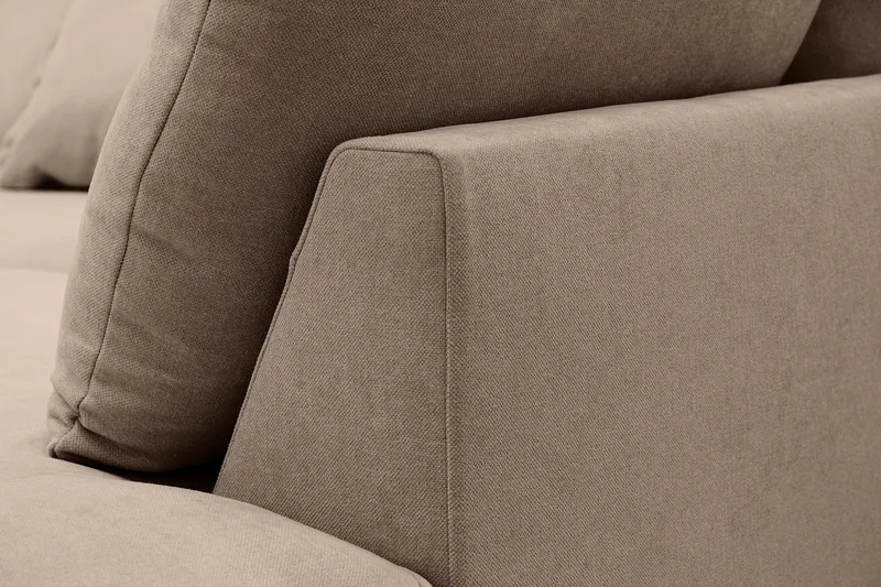 Rossita Lyx 5-sits Vänstervänd U-formad Extra djup Soffa med Divan och Schäslong i Tyg - Mörkbrun - Products - Möbler - Soffa - U-soffa