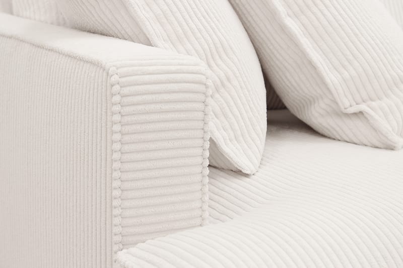 Rossita Lyx 6-sits Vänstervänd U-formad Extra djup Soffa med Divan och Schäslong i Manchester - Naturvit - Products - Möbler - Soffa - U-soffa