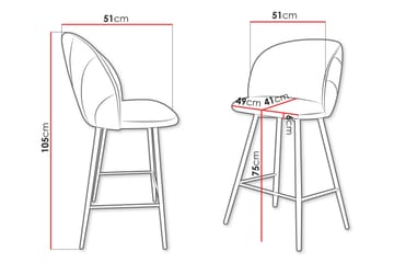 Aikka Barstol 105 cm - Ljusgrå - Products - Möbler - Fåtölj & stolar - Barstol & barpall