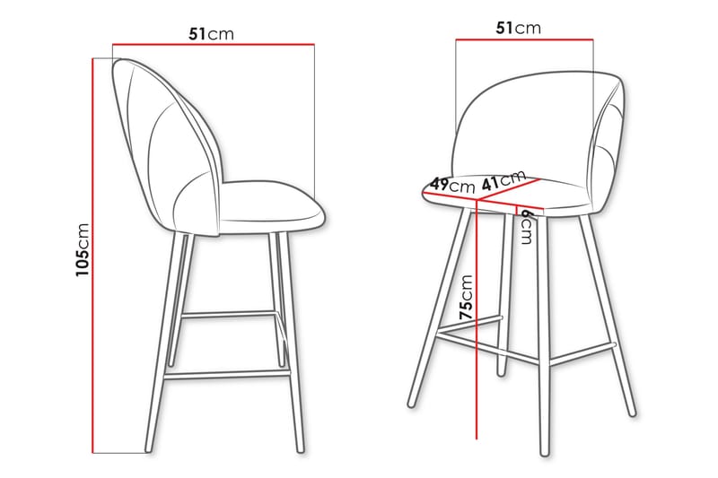 Aikka Barstol 105 cm - Ljusgrå - Products - Möbler - Fåtölj & stolar - Barstol & barpall