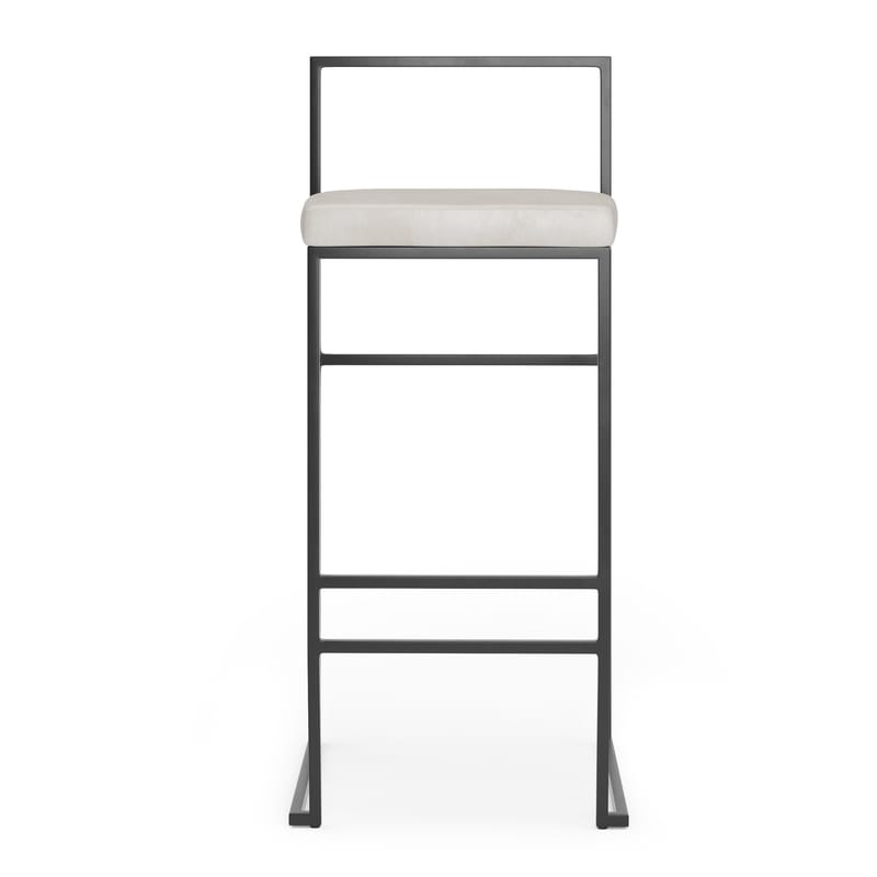 Aston barstol beige sammet - Sitthöjd 75 cm - Beige - Products - Möbler - Fåtölj & stolar - Barstol & barpall