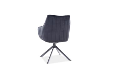 Azaila Karmstol Snurrbar - Sammet/Svart - Products - Möbler - Fåtölj & stolar - Karmstol